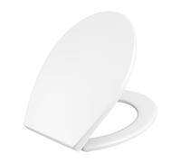 Mass Dynamic Sedile WC bianco con chiusura rallentata con sgancio rapido per una facile pulizia, facile installazione Top Fix, forma ovale standard