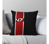 Mass Effect - Federa per cuscino verticale N7, in poliestere, lino, velluto, con cerniera, decorazione per cuscino da letto