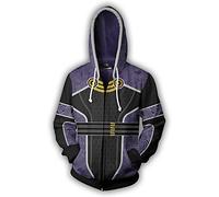 Mass Effect N7 Felpa con Cappuccio e Zip da Uomo S-5Xl, Cosplay Cappotto Maniche Lunghe,Giacca Classica e Casual