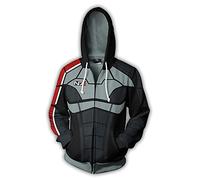 Mass Effect N7 Felpa con Cappuccio e Zip da Uomo S-5Xl, Cosplay Cappotto Maniche Lunghe,Giacca Classica e Casual