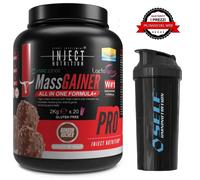 MASS GAINER PRO 2kg 30% Proteine Whey Inject Nutrition + SHAKER