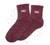 MASSA Calzini glitterati - Taglia unica - Conassa, Bichette, Gattino, Bad Bitch, Patate, rompicapo, Blondinette, Brunetta, Anti , Tana - Calze con paillettes, Tana, Taglia unica