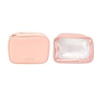 Massa di stoccaggio del trucco di grande capacità Waterproof Cosmetic Travel Trove Set Pink trasparente per viaggi e all'aperto