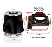 Massa Flusso Aria Sensore Aspirazione Adattatore + Nero Filtro Per 92-03 Montero