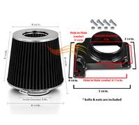 Massa Flusso Aria Sensore Aspirazione Adattatore + Nero Filtro Per 96-05 Eclissi