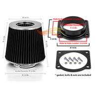 Massa Flusso Aria Sensore Aspirazione Adattatore + Nero Filtro Per 97-01