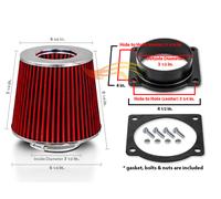 Massa Flusso Aria Sensore Aspirazione Adattatore + Rosso Filtro Per 97-05 E250