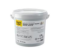 Massa Ticino Mona Lisa, pasta di zucchero per torte, multiuso, 7 kg, fondente per pasticceria, modellazione, copertura e decorazione, motivo: Tropic Bride