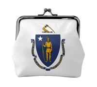 Massachusetts Bandiera dello Stato Stampa Vintage Pelle Cambiamento Borsa Elegante Piccolo Portamonete per le Donne Portafoglio Mini