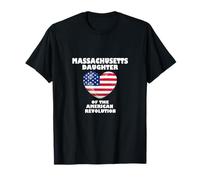 Massachusetts Figlia Rivoluzione Americana DAR US Pride Maglietta