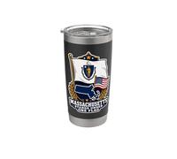 Massachusetts Stands Under One Flag Bicchiere termico in acciaio inox doppia parete