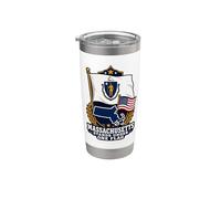 Massachusetts Stands Under One Flag Bicchiere termico in acciaio inox doppia parete