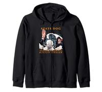 Massachusetts Territory Cane Il Boston Terrier Felpa con Cappuccio