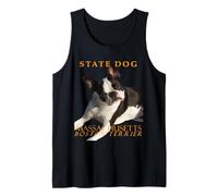 Massachusetts Territory Cane Il Boston Terrier Vettore Stile Canotta