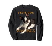 Massachusetts Territory Cane Il Boston Terrier Vettore Stile Felpa