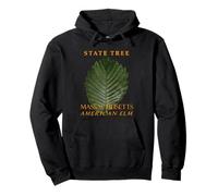 Massachusetts Territory Tree L'olmo americano Felpa con Cappuccio