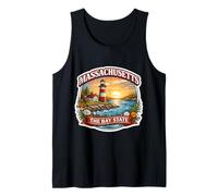 Massachusetts The bay State Souvenir Memorabilia dei visitatori Canotta