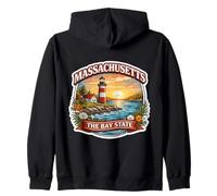 Massachusetts The bay State Souvenir Memorabilia dei visitatori Felpa con Cappuccio
