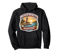 Massachusetts The bay State Souvenir Memorabilia dei visitatori Felpa con Cappuccio