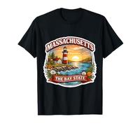 Massachusetts The bay State Souvenir Memorabilia dei visitatori Maglietta
