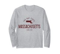 Massachusetts The bay State Souvenirs Orgoglio Maglia a Manica
