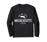 Massachusetts The bay State Souvenirs Orgoglio Maglia a Manica