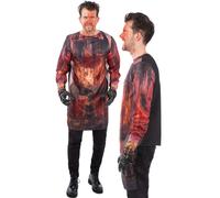 Massacre Man Kit Costume Di Halloween Con Grembiule Insanguinato + Guanti Unisex