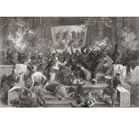 Massacro dei cospiratori nel palazzo Tcheragan durante la guerra russo-turca 1878. I cospiratori pianificarono di portare via Murad e proclamarlo Sultano. Avviso del complotto che era stato dato
