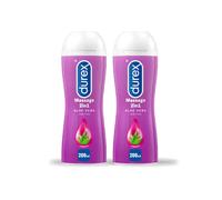 Massage 2 in 1 con Aloe vera 200ml x2 Gel Lubrificante Intimo a Base Acqua e Gel