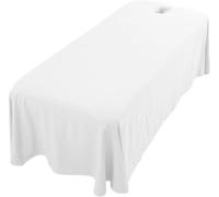 Massage Bed Sheet 114x71In Breathable Table Skirt with Face Hole Washable Reusable Beauty Spa Cover for Salon, Massage Bed Sheet Professional process
