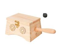 Massage Box, Wooden Heat Massager Body, Ergonomic Household Tool with Adjustable Strap, Ideal Navel, Belly, Waist, Back, Arms, Knees, Suitable for Women, Men, Adults