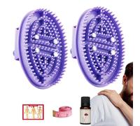 Massage Brush Belly, Stomach Scrubber Tool, 7.1 Inches Ergonomic Design | Comfort with Spa Style, Compact Supply with Stress Use, Home Accessories for Adults Senior Post-workout & Cellulite Skin Care