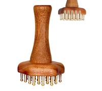 Massage Brush, Meridian Bodywork Comb, Ergonomic Scrubber Massager, Dry Brushing Tool, Deep Tissue Body Brush for Legs, Belly, Back Thighs, 3,35 x 5,51 Inches, Brown