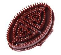 Massage Brush, Relieve Comb, 4.13x2.36 inches, Silicone Handheld Beauty Brush, Lightweight Ergonomic Design, Relaxation Massager, Ideal for Shower, Home Care, Skin Wellness, Brown