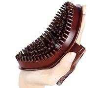 Massage Brush, Relieve Comb, Silicone Handheld Brush, Beauty Lightweight Ergonomic Relaxation Massager, Shower Home Care, Brown, 1 Piece, 4.13x2.36 Inches