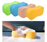 Massage Color Spugna Coccola Spugne per autolavaggio Spugna Supersoft, Jumbo per auto Spugna Auto Lavaggio, Set di Spugne Lavaggio Auto - 4 Pezzi Grandi Spugne Auto Lavaggio Antiscratch