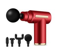 Massage Gun Portatile Per Il Rilassamento Muscolare Attrezzatura Per Il Massaggio Strappo Della Membrana Del Collo Strumento Per Lo Strappo Della Membrana Strappo Della Fascia, Tipo A Pulsante, Rosso