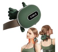 Massage Master Shiatsu Neck and Back Massager - 2 Mode Heat Simulated Human Hand Design Shoulder and Neck Massager with Heat Hands Display - 3 Level Adjustable Real Palm Kneading Real Touch Therapy