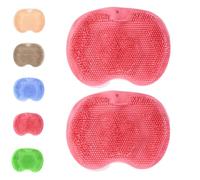 Massage Pad Foot Scrubber For Shower Floor, 2025 New Shower Foot Scrubber Mat Back Washer For Men And Women,Cleanse The Body To Remove Dirt (red)