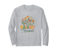 Massage Therapist Retro Floral Garden Aesthetic Maglia a Manica