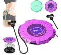 Massage Waist Twisting Board with Pull Rope, Equipped with 2 Tension Ropes, Twist Waist Disc Board, for Male and Female Core Trainin (Purple)