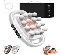 Massageer for Pain Relief, 2025 Upgrade 16 Head Massage Gun Deep Tissue with 3 Modes & 30 Levels, Massager Gun for Back, Shoulders, Legs, Foot, Body (White)