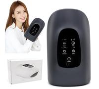 Massager a Mano Elettrica a Cordone, Massaggiatore per Dito con Calore e Compressione, Ricaricabile, 3 Impostazioni di Calore, 5 Livelli di Intensità per L'artrite Delle Dita Intorpidimento del black