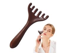 Massager del cuoio capelluto per capelli-pettine in legno sha, a denti larghi | Rivegno al massaggio in legno di sandalo naturale, migliora il flusso sanguigno, riduce la caduta dei cape