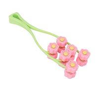 Massager del Viso a Forma di Akozon V con Rulli Multipli - Rullo per il Viso per Semi di Melone per Guance, Collo e Mento - Manico Ergonomico e Materiale ABS per un Comodo Massaggio Facciale (PINK)