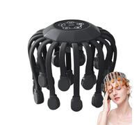 Massager della testa di octorelax, polpo elettrico vibrante per la testa rilassante e massaggio del cuoio capelluto, graffio alla te-sta ricaricabile con 20 punti vibranti, 360 ° (Black)