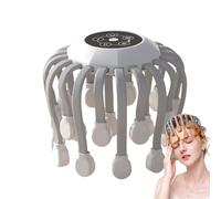 Massager della testa di octorelax, polpo elettrico vibrante per la testa rilassante e massaggio del cuoio capelluto, graffio alla te-sta ricaricabile con 20 punti vibranti, 360 ° (White)