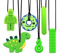Massaggia Gengive Neonati, 6 Pezzi Giochi Dentizione Neonato, Collana da Masticare Bambini, Autismo Massaggiagengive, Collana Dentizione, Dentizione Neonati Giocattolo per Ragazzi e Ragazze (Verde)