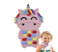 Massaggiagengive in silicone - Giocattolo lenitivo da masticare per bambini dentale portatile Morbido sicuro Senza BPA Design creativo del ciuccio Durevole Strumento di allenamento sensoriale