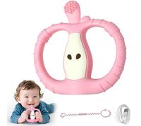 Massaggiagengive vibrante per bambini, giocattolo sensoriale per massaggio gengivale e stimolazione, senza BPA, giocattolo dentizione per bambini in silicone, per sensi e sviluppo della masticazione